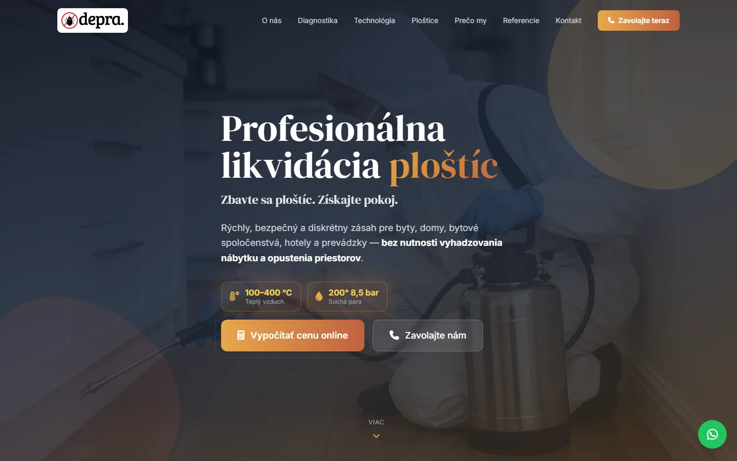Depra — likvidácia ploštíc — preview