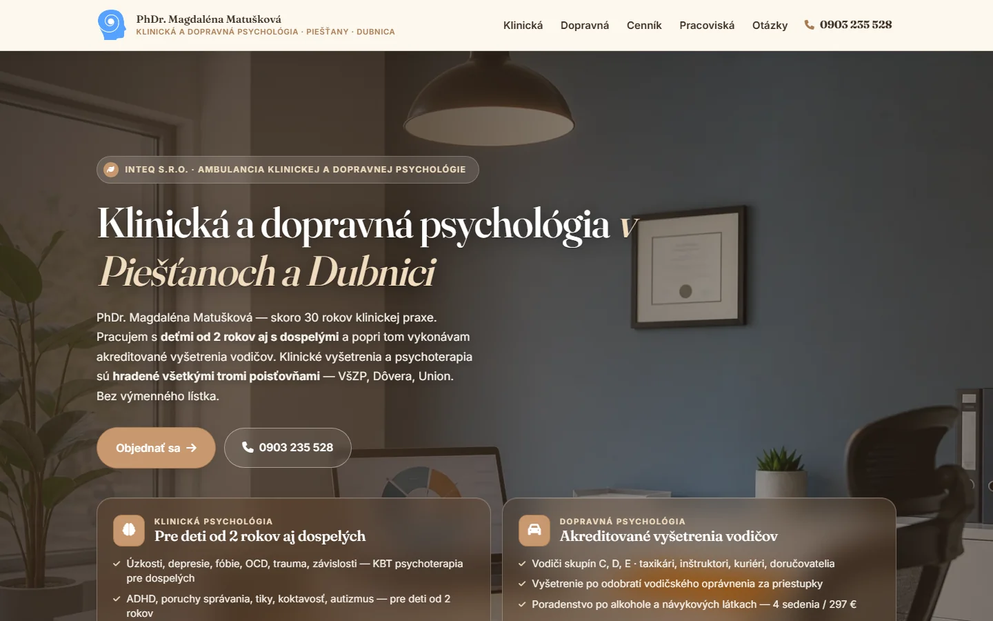 PhDr. Magdaléna Matušková — klinická a dopravná psychológia — preview